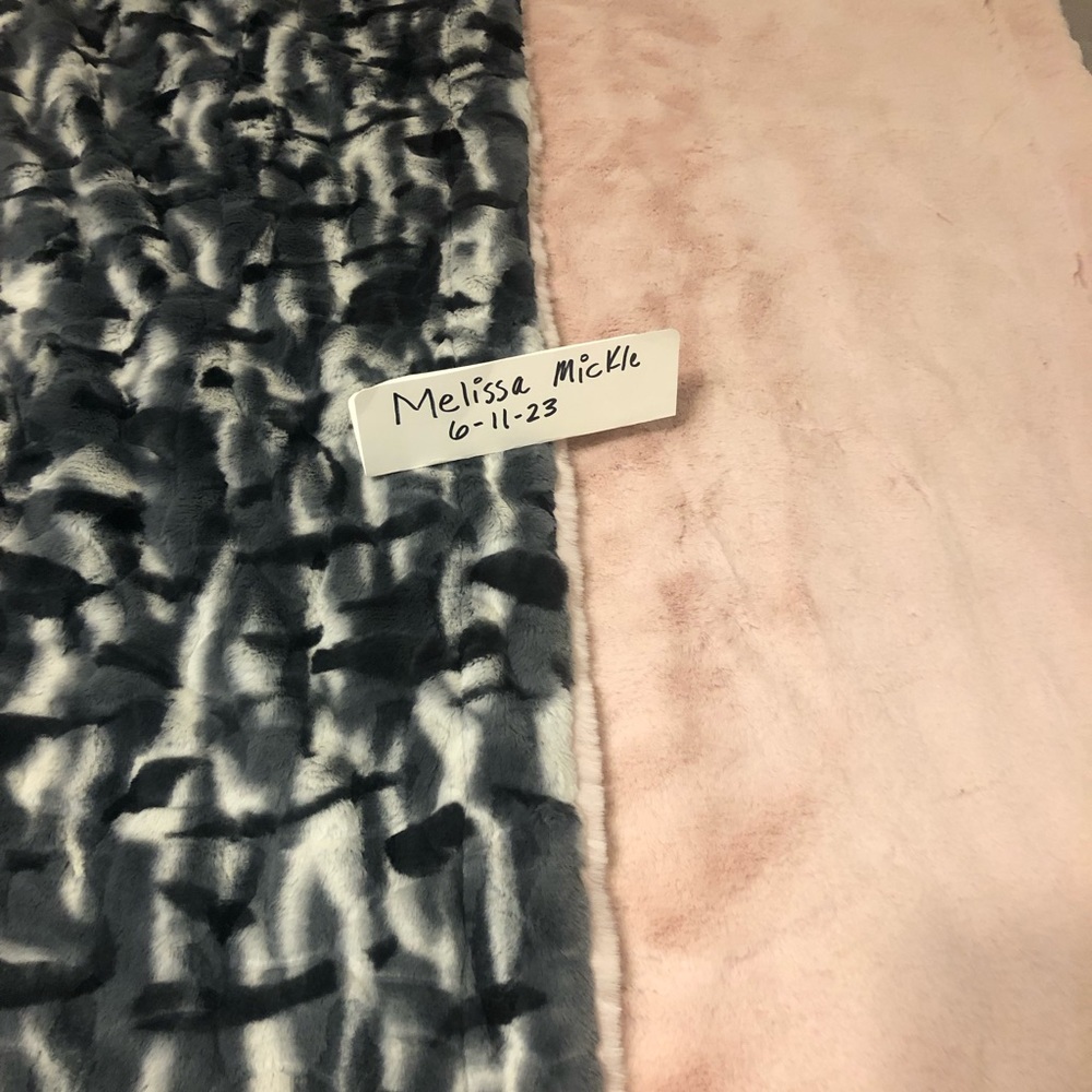 72” black Cheyenne on rosewater OG bunny by minky corner